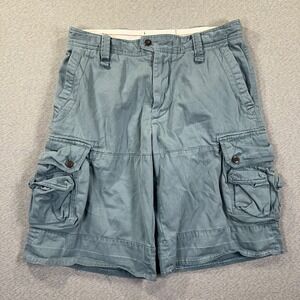 Polo Ralph Lauren Cargo Shorts Mens 32 Blue Cotton Twill Utility Pockets